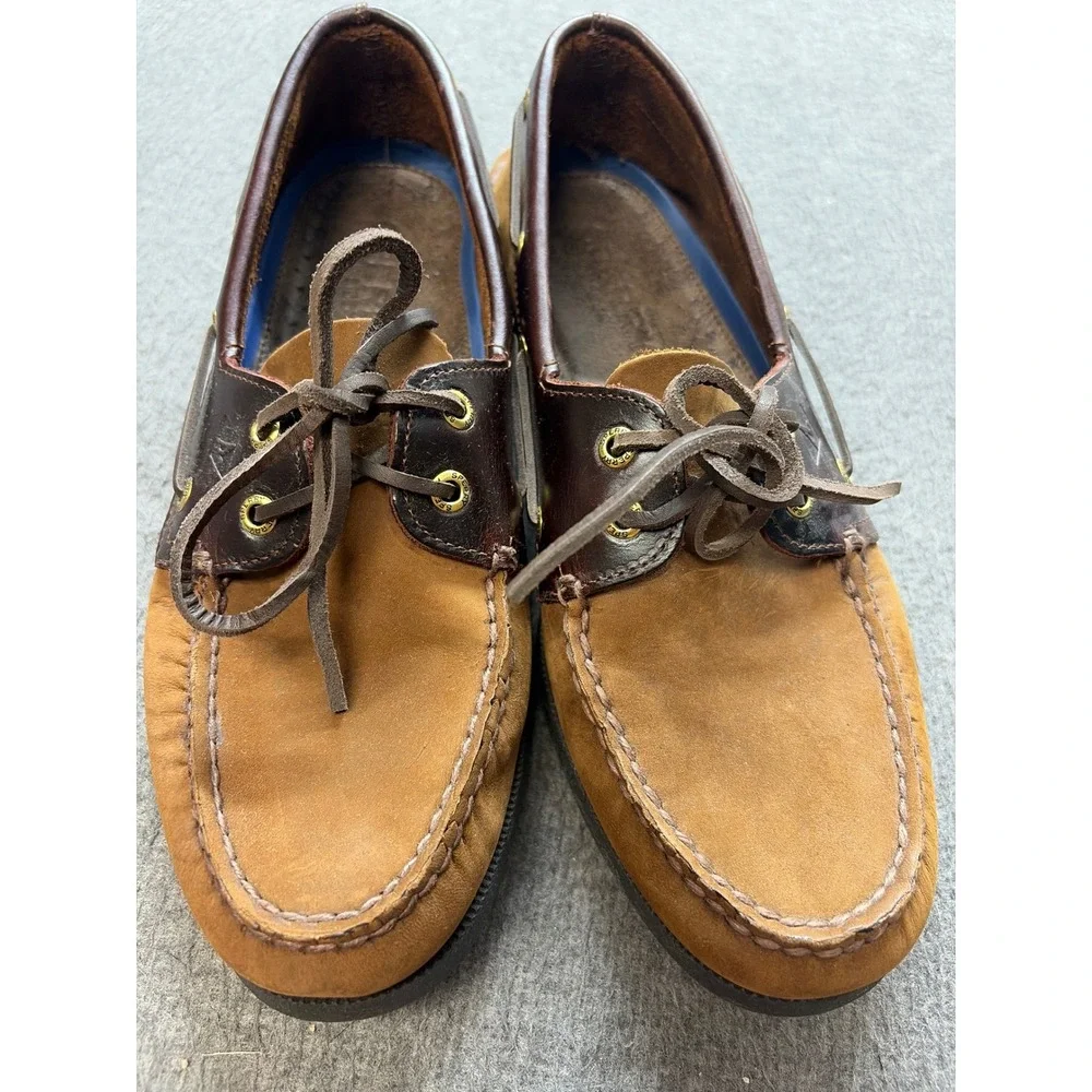 Sperry Top-Sider Mens Authentic Original 2-Eye Boat Shoes Tan Brown 9M